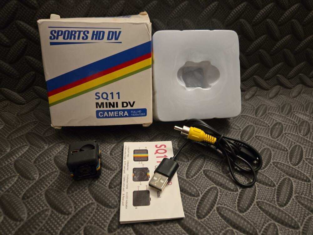 SQ11 Mini DV Camera Sports HD DV 1080P Micro Camera Open Box Complete